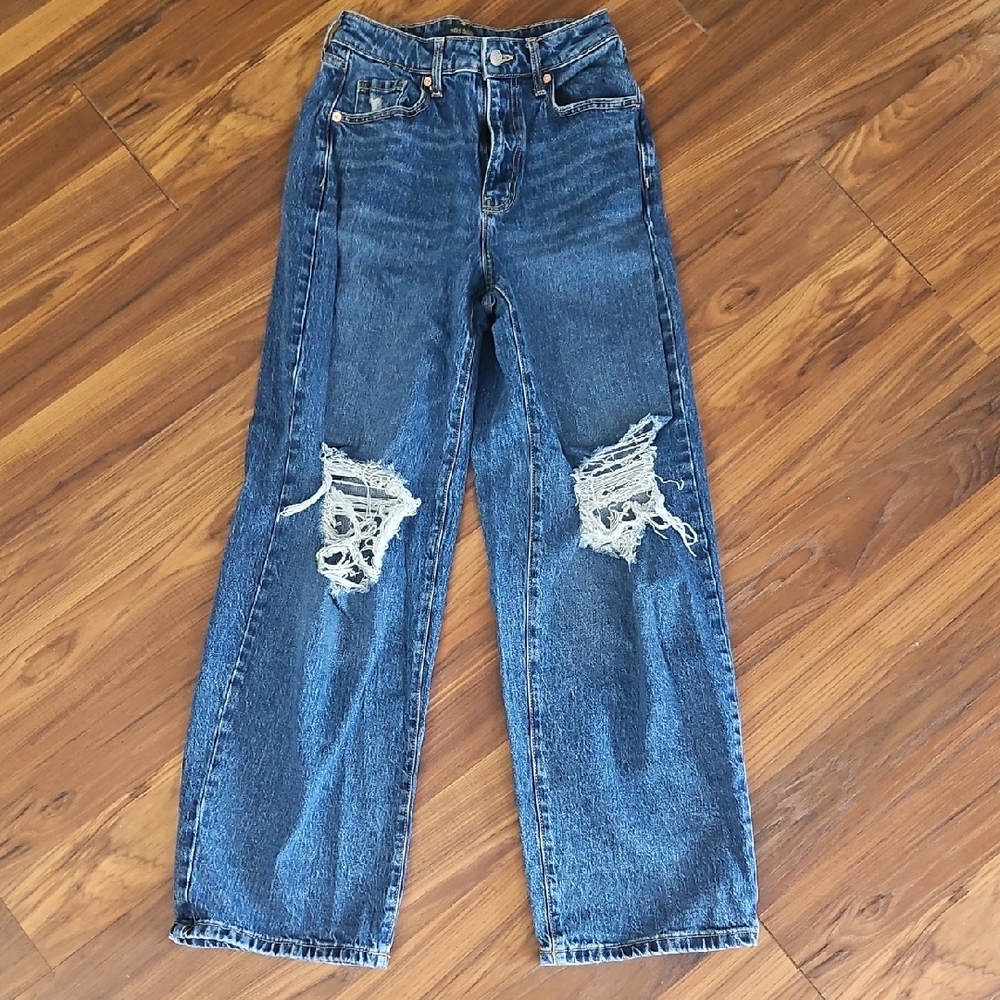 Wild Fable Blue Distressed Boyfriend Jeans